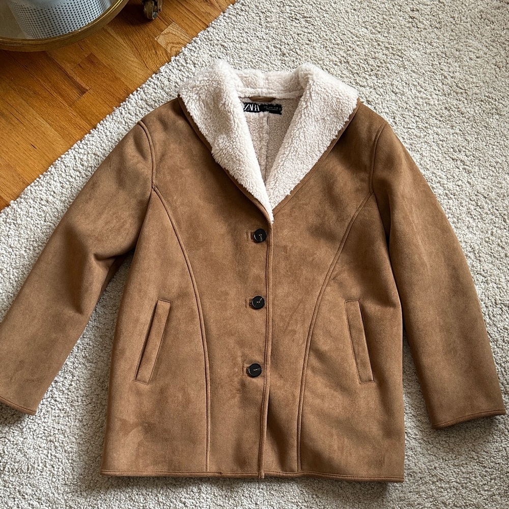 Zara Women's Mid Length Double-Faced Coat